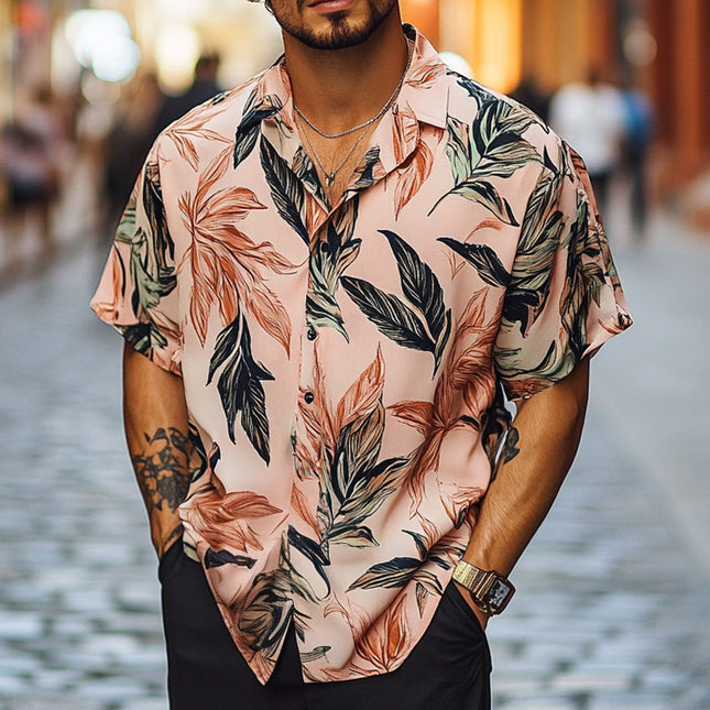 Men's Hawaiian Shirt | Retro Print | Casual Short Sleeve | Summer Beachwear | Lapel Collar | Breathable Cotton Blend | Vibrant & Unique Patterns | Comfortable Fit | Sizes S-3XL