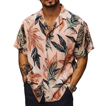 Men's Hawaiian Shirt | Retro Print | Casual Short Sleeve | Summer Beachwear | Lapel Collar | Breathable Cotton Blend | Vibrant & Unique Patterns | Comfortable Fit | Sizes S-3XL