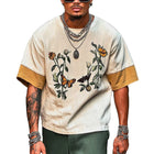 Men's Printed Cotton T-Shirt | Round Neck | Short Sleeve | Comfortable & Durable | Modern Print | Regular Fit | Breathable Material | Versatile Wardrobe Essential | Multiple Colors