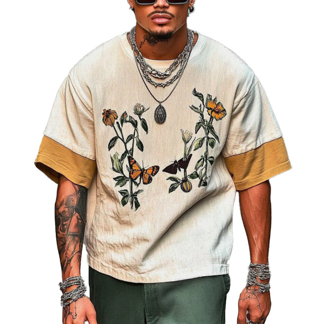 Men's Printed Cotton T-Shirt | Round Neck | Short Sleeve | Comfortable & Durable | Modern Print | Regular Fit | Breathable Material | Versatile Wardrobe Essential | Multiple Colors