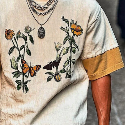 Men's Printed Cotton T-Shirt | Round Neck | Short Sleeve | Comfortable & Durable | Modern Print | Regular Fit | Breathable Material | Versatile Wardrobe Essential | Multiple Colors