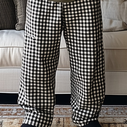 Men's Plaid Casual Pants | Spring Fashion | High-Quality Material | Stylish Design | Comfortable Fit | Versatile | Ideal for Casual Outings & Semi-Formal Events