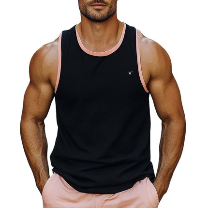 Men's Black Cotton Tank Top | Skin-Friendly Soft Breathable Fabric | Casual Versatile Sleeveless Shirt | Relaxed Fit Scoop Neck | Available in Size Small to 3XL | Ideal for Workout or Daily Wear