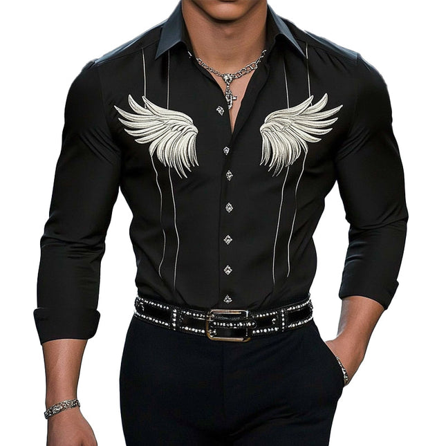Men's Casual Long Sleeve Shirt | Unique Print Design | Comfortable Fabric | Durable Stitching | Wear for Casual & Semi-Formal Events | Ideal for Layering | Versatile Men's Dress Shirt