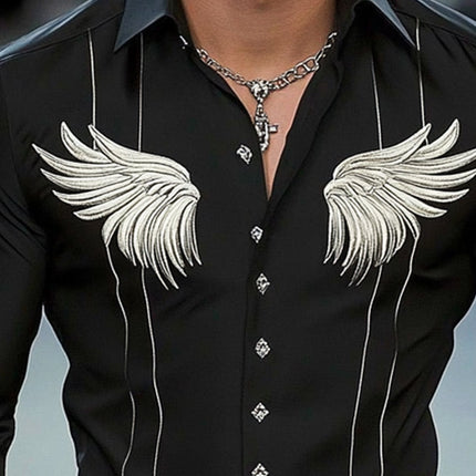 Men's Casual Long Sleeve Shirt | Unique Print Design | Comfortable Fabric | Durable Stitching | Wear for Casual & Semi-Formal Events | Ideal for Layering | Versatile Men's Dress Shirt