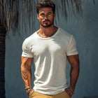 Men's Cotton Slim Fit T-Shirt | Short Sleeve | Round Neck | Casual Wear | Versatile Styling | Breathable Fabric | Comfortable Fit