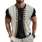 Men's Vintage V-Neck Vest | Embroidered Design | Premium Fabric | Tailored Fit | Classic Aesthetics | Timeless Vintage Style