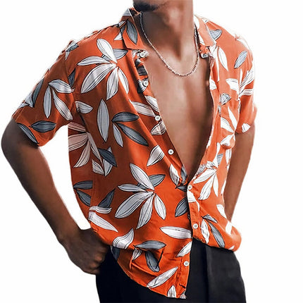 Men's Casual Shirt | Spring & Summer | Vibrant Prints | Lightweight & Breathable Fabric | Classic Spread Collar | Short Sleeves | Comfortable Fit | Available in Sizes S-XXXL | Perfect for Warm-Weather Outings