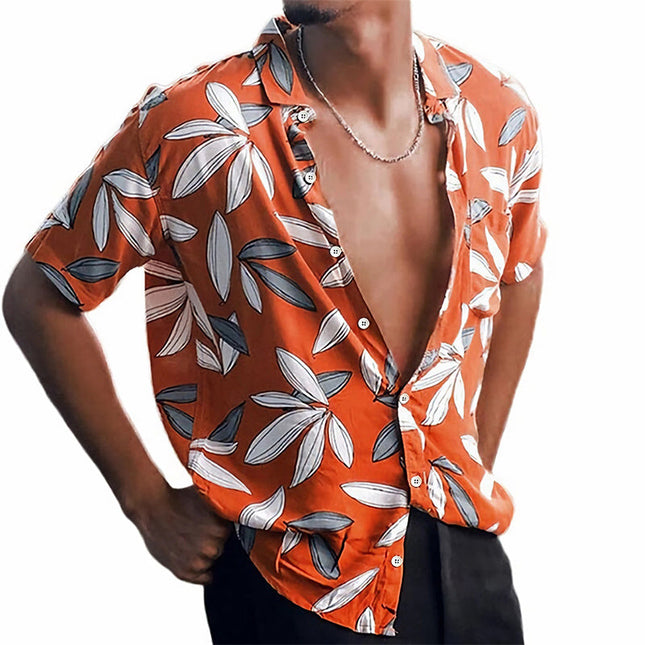 Men's Casual Shirt | Spring & Summer | Vibrant Prints | Lightweight & Breathable Fabric | Classic Spread Collar | Short Sleeves | Comfortable Fit | Available in Sizes S-XXXL | Perfect for Warm-Weather Outings