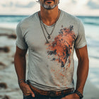Men's Slim Fit T-Shirt | Comfortable Stretch Fabric | Trendy Printed Design | Short Sleeve Casual Top | Breathable Cotton Blend | Versatile Style | Sizes S-3XL
