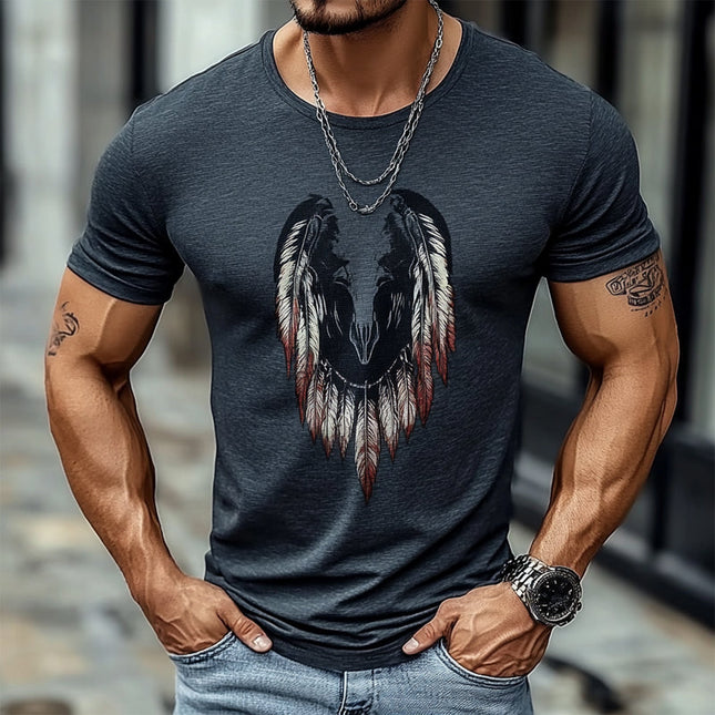 Men's Printed Short Sleeve T-Shirt | Casual Cotton | Round Neck | Comfortable & Breathable | Versatile Fashion | Stylish Graphic Design | Multiple Colors | Relaxed Fit | Trendy Tee | Summer Essentials