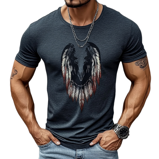Men's Printed Short Sleeve T-Shirt | Casual Cotton | Round Neck | Comfortable & Breathable | Versatile Fashion | Stylish Graphic Design | Multiple Colors | Relaxed Fit | Trendy Tee | Summer Essentials