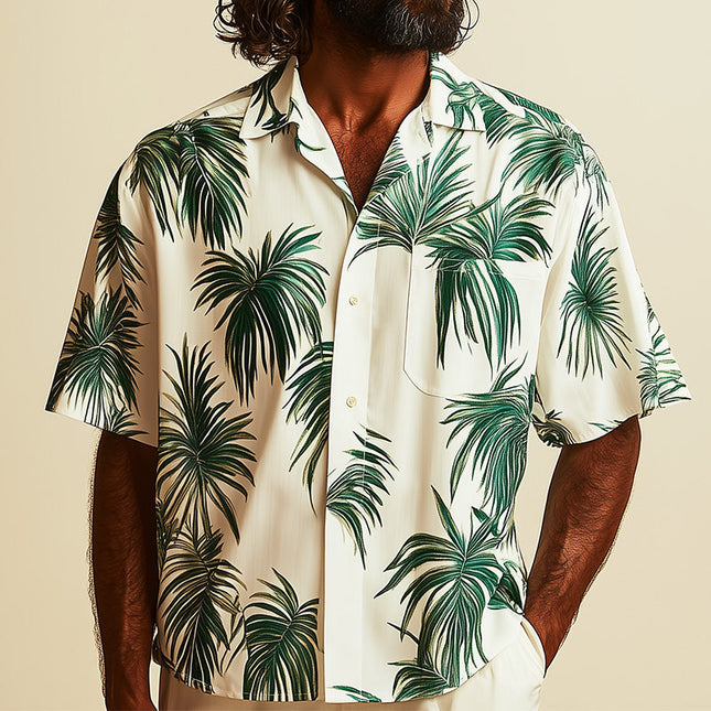Men's Short Sleeve Shirt | Fresh Vibrant Print | Spring Fashion | Comfortable Fit | Versatile Style | Casual to Smart-Casual | Breathable Fabric | Ideal for Any Occasion