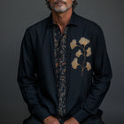 Men's Spring Shirt | Embroidered Long Sleeve | Premium Quality | Tailored Fit | Versatile Fashion | Elegant Design | Sophisticated Look | Perfect for Formal and Casual | Comfortable | Classic Spring Style