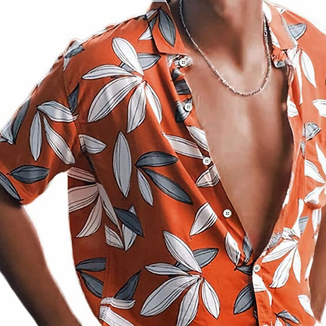 Men's Casual Shirt | Spring & Summer | Vibrant Prints | Lightweight & Breathable Fabric | Classic Spread Collar | Short Sleeves | Comfortable Fit | Available in Sizes S-XXXL | Perfect for Warm-Weather Outings
