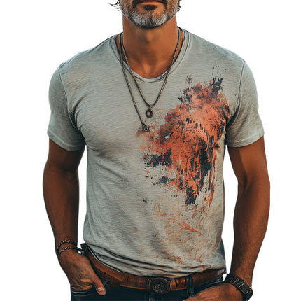 Men's Slim Fit T-Shirt | Comfortable Stretch Fabric | Trendy Printed Design | Short Sleeve Casual Top | Breathable Cotton Blend | Versatile Style | Sizes S-3XL