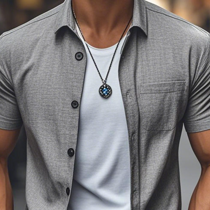 Men's Short Sleeve Slim Fit Shirt | Casual Linen Lapel | Comfortable & Breathable | Single Breasted Design | Stylish & Versatile | Lightweight Summer Top | Perfect for Casual & Semi-Formal Occasions