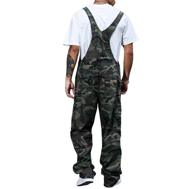 Men's Camouflage Jumpsuit | Outdoor Multi-Pocket Overall | Durable Fabric | Comfort Fit | Trendy Camo Design | Practical for Adventure