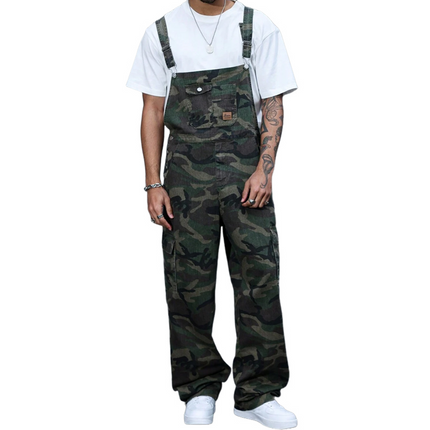 Men's Camouflage Jumpsuit | Outdoor Multi-Pocket Overall | Durable Fabric | Comfort Fit | Trendy Camo Design | Practical for Adventure