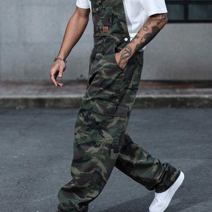 Men's Camouflage Jumpsuit | Outdoor Multi-Pocket Overall | Durable Fabric | Comfort Fit | Trendy Camo Design | Practical for Adventure