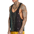 Men's Tank Top | Sequin Design | Crew Neck | Stylish & Comfortable | High-Quality Fabric | Relaxed Fit | Versatile Day to Night | Fashionable & Bold | Perfect for Parties or Casual Wear