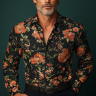 Men's Western Print Long Sleeve Shirt | Vintage Design | Classic Collar | Breathable Premium Fabric | Easy Care | Heritage-Inspired Style | Perfect for Casual and Formal Occasions