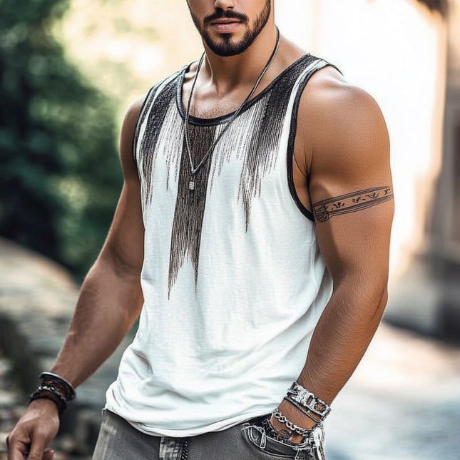 Men's Summer Tank Top | Lightweight Cotton Blend | Breathable | Moisture-Wicking | Cool & Comfortable Fit | Sleeveless Crew Neck | Casual Wear | Sizes S-3XL | Ideal for Gym, Beach, or Relaxation
