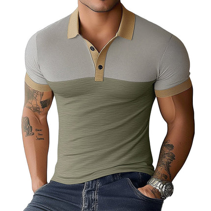 Men's Summer Comfort Polo Shirt | Knitted Texture | Breathable Fabric | Short Sleeve | Classic Collar | Stylish & Elegant | Casual & Semi-Formal | Sizes S-3XL | Ideal for Warm Weather