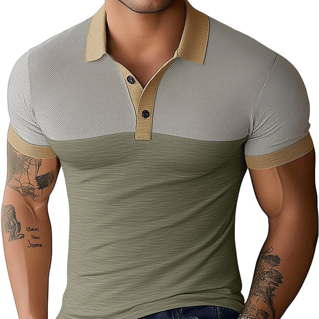 Men's Summer Comfort Polo Shirt | Knitted Texture | Breathable Fabric | Short Sleeve | Classic Collar | Stylish & Elegant | Casual & Semi-Formal | Sizes S-3XL | Ideal for Warm Weather