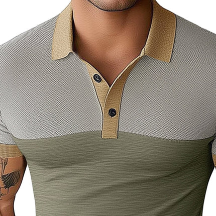 Men's Summer Comfort Polo Shirt | Knitted Texture | Breathable Fabric | Short Sleeve | Classic Collar | Stylish & Elegant | Casual & Semi-Formal | Sizes S-3XL | Ideal for Warm Weather