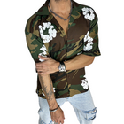 Men's Camo Print Outdoor Shirt | Short Sleeve | Breathable Fabric | Durable Construction | Stylish Camouflage Design | Comfortable for Hiking Camping | Adventure Ready Apparel