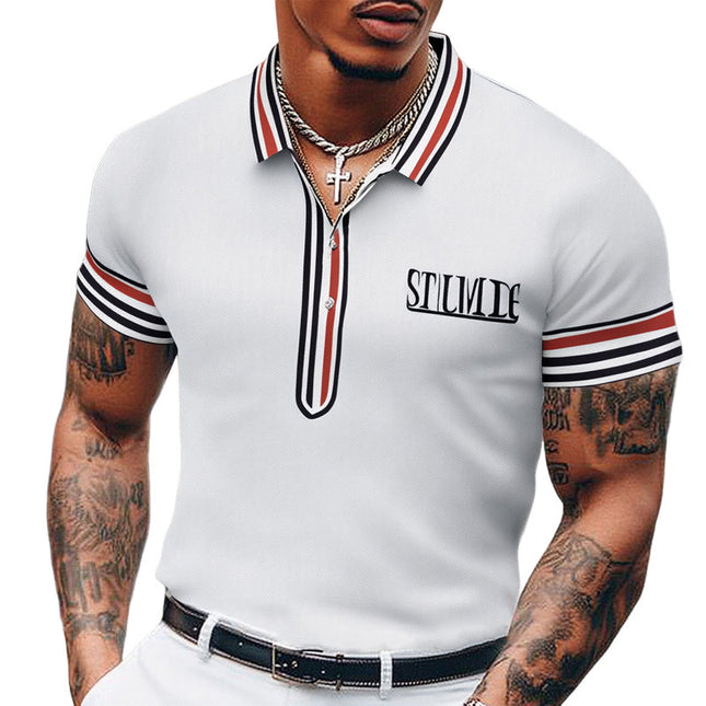 Men's Polo Neck T-Shirt | Short Sleeve | Summer Comfort | Breathable Cotton Blend | Classic Style | Casual & Smart-Casual | Lightweight Fabric | Versatile Summer Wear