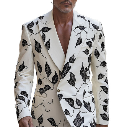 Men's Lightweight Printed Suit Jacket | Spring Fashion Blazer | Thin Breathable Fabric | Tailored Fit | Stylish Modern Design | Versatile Color Palette | Comfortable Outerwear