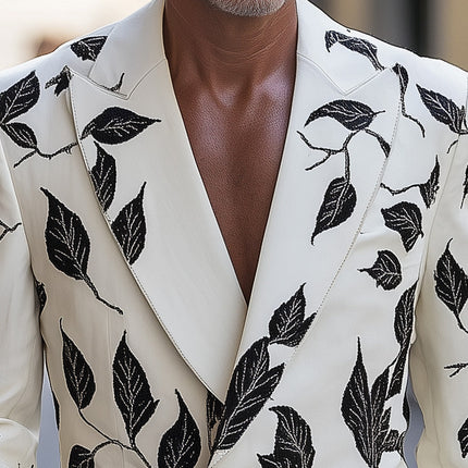 Men's Lightweight Printed Suit Jacket | Spring Fashion Blazer | Thin Breathable Fabric | Tailored Fit | Stylish Modern Design | Versatile Color Palette | Comfortable Outerwear