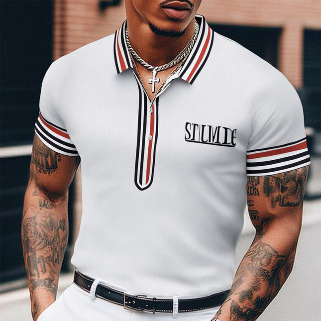 Men's Polo Neck T-Shirt | Short Sleeve | Summer Comfort | Breathable Cotton Blend | Classic Style | Casual & Smart-Casual | Lightweight Fabric | Versatile Summer Wear