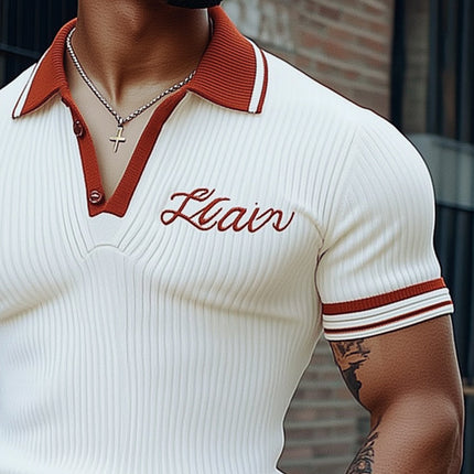 Men's Polo Collar Summer T-Shirt | Fashion Knitted Short Sleeve | Breathable Casual Top | Stylish & Comfortable | Multiple Sizes | Perfect for Casual & Semi-Formal Occasions | Premium Material | Versatile Style