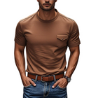 Men's Slim Fit Cotton T-Shirt | Round Neck | Short Sleeve | Chest Pocket | Casual Wear | Breathable Fabric | Versatile Style | Summer Essential