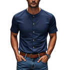 Men's Short Sleeve Slim Fit Shirt | Cotton | Round Neck | Single Breasted | Casual Wear | Soft & Breathable | Perfect for Summer | Versatile Styling | Easy Care | Comfortable | Modern Fit | Stylish Design
