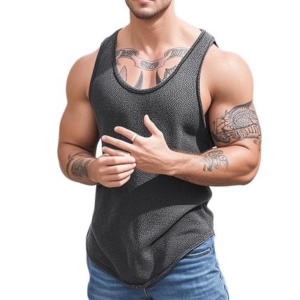 Men's Slim Fit Knitted Tank Top | Casual Solid Color U-Neck Sleeveless Shirt | Soft Breathable Fabric | Lightweight Summer Gym Top