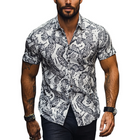 Men's Printed Button-Down Shirt | Short Sleeve | Casual Lapel Collar | Stylish Pattern | Breathable Fabric | Regular Fit | Smart-Casual Top
