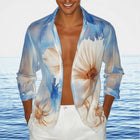 Men's Summer Printed Long Sleeve Shirt | Lightweight & Comfortable | Fashion Statement | Breathable Fabric | Casual & Versatile | Unique Artistic Patterns | Available in Multiple Sizes | Style for All Occasions