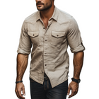 Men's Waffle Texture Lapel Short Sleeve Shirt | Versatile Casual & Semi-Formal Wear | Breathable Fabric | Relaxed Tailored Fit | Solid Colors