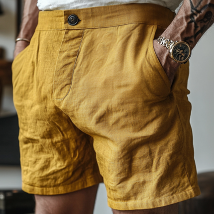 Men's Breathable Cotton Linen Shorts | Comfortable Casual Fit | Lightweight Fabric | Perfect for Summer | Machine Washable