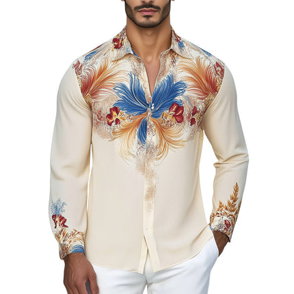 Men's Summer Shirt | Brightly Printed | Skin-Friendly Fabric | Short Sleeve Casual Shirt | Vibrant Colors | Versatile Style | Lightweight Breathable Material | Suitable for Beach, Barbecue, City Stroll | Various Sizes
