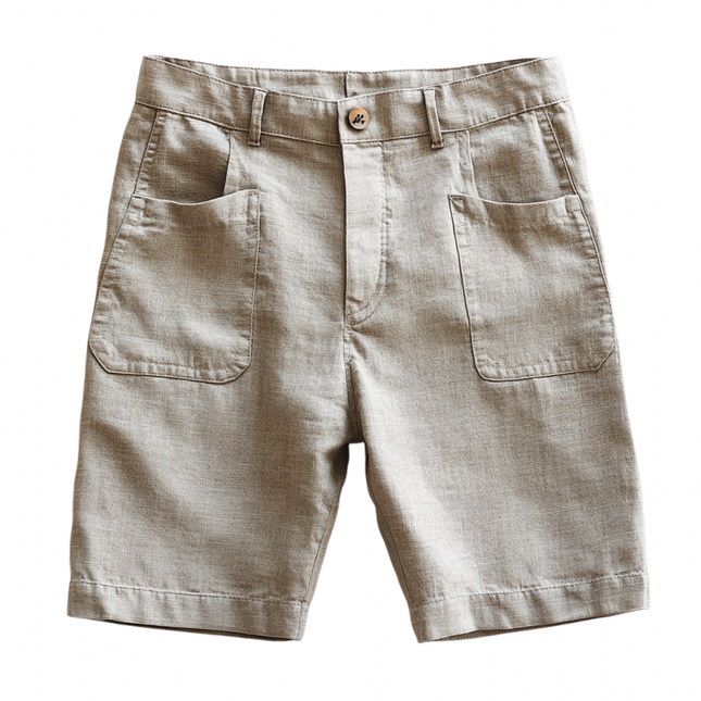 Men's Linen Blend Suit Shorts | Breathable Comfortable Casual Wear | Tailored Fit | Premium Fabric | Ideal for Warm Weather | Classic Design | Easy Maintenance | Versatile Styling | Summer Essential