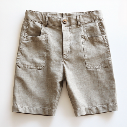 Men's Linen Blend Suit Shorts | Breathable Comfortable Casual Wear | Tailored Fit | Premium Fabric | Ideal for Warm Weather | Classic Design | Easy Maintenance | Versatile Styling | Summer Essential