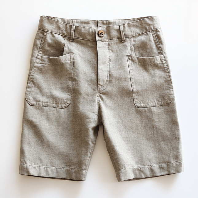 Men's Linen Blend Suit Shorts | Breathable Comfortable Casual Wear | Tailored Fit | Premium Fabric | Ideal for Warm Weather | Classic Design | Easy Maintenance | Versatile Styling | Summer Essential