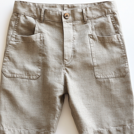 Men's Linen Blend Suit Shorts | Breathable Comfortable Casual Wear | Tailored Fit | Premium Fabric | Ideal for Warm Weather | Classic Design | Easy Maintenance | Versatile Styling | Summer Essential
