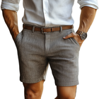 Men's Slim Fit Shorts | Cotton Linen Blend | Comfortable & Stylish | Casual & Versatile | Breathable & Lightweight | Neutral Colors | Tailored Fit for Modern Style | Ideal for Warm Weather & Summer Events