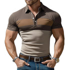 Men's Summer Polo Collar T-Shirt | Colorblock Slim Fit | Short Sleeve Casual Top | Comfortable Stretch Fabric | Available Sizes S-3XL | Stylish Sporty Design for Golf & Casual Outings